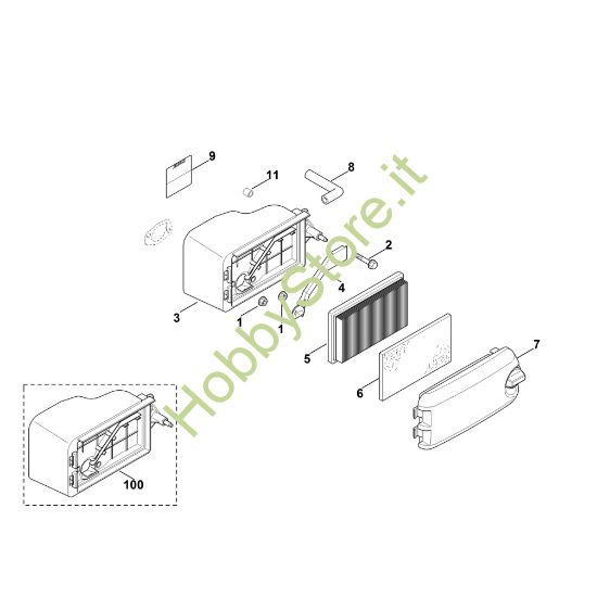 Picture of B - Filtro aria XT-800 (XT800-2052)